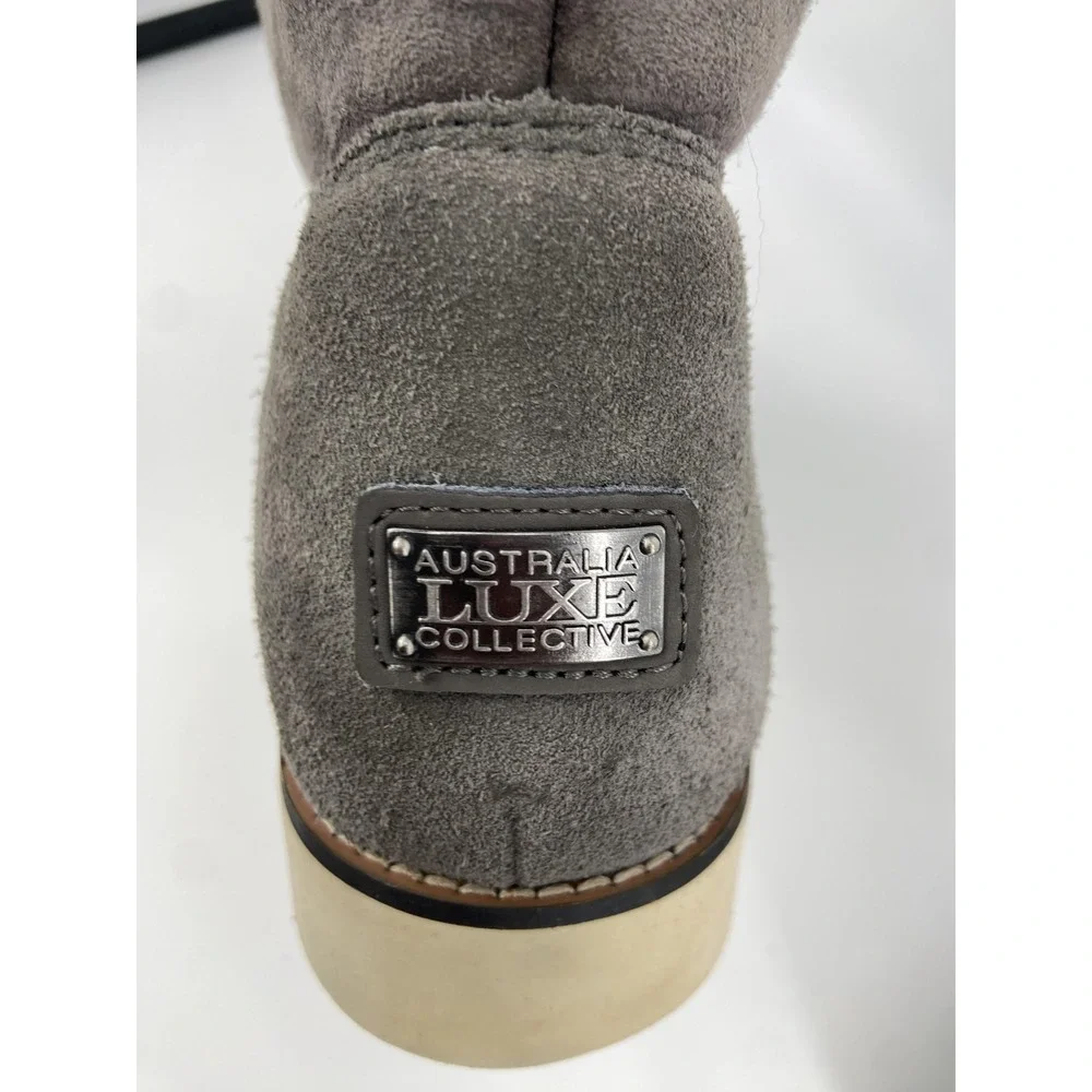 Australia Luxe Collective Boots Womens 11 Gray Yael Sheepskin Shearling‎ Winter